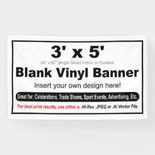 3' x 5' Design Ihres eigenen Banners Banner