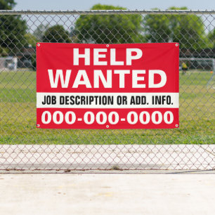 3' X 5' Hilfe Gewollt Banner