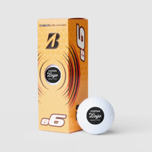 3 x Custom Logo Foto Bridgstone e6 Golf Balls Golfball