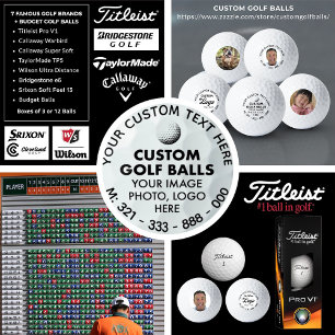 3 x Eigenes Foto Logo Titleite Pro V1 Golfball