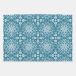 3 x Packpapier mit Etikettenpapier Geschenkpapier Set