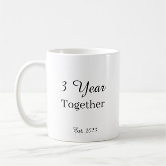 3 Year Anniversary Mug – First Wedding Anniversary Kaffeetasse