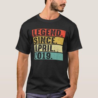 3 Years Old Legend Since April 2019 3Rd Birthday G T-Shirt