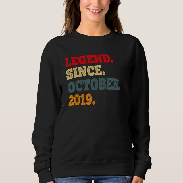 3 Years Old  Legend Since October 2019 3rd Birthda Sweatshirt (Vorderseite)