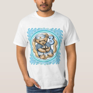 3 Yr Old Sailor Bear Geburtstag T - Shirt