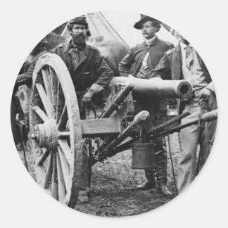 3 Zoll Ord Rifle Cannon - Ziviler Krieg Runder Aufkleber