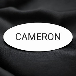 3 Zoll Oval Name Tag Abzeichen Button oder magneti