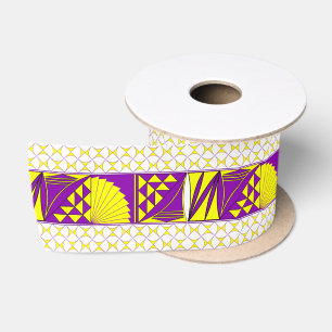 3 Zoll Südwestsonnenaufgang Yel/Pur Satin Ribbon Satinband