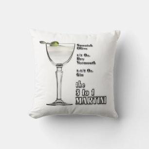 3 zu 1 (Nass) Martini Cocktail Rezept Kunst Kissen