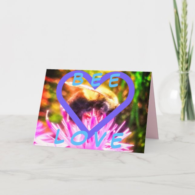 3BEE-LIEBE KLEINE GREETING-KARTE KARTE (Vorderseite)