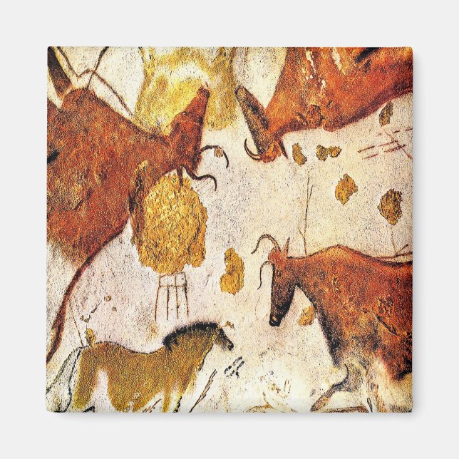 3c Antike Lascaux Bullen Magnet (Vorne)