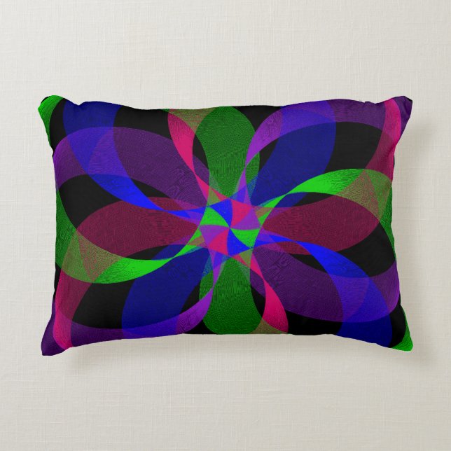 3D 2D Geometric Hybrid Accent Pillow Dekokissen (Vorderseite)