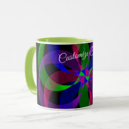 3D 2D Geometric Hybrid Coffee Mug Tasse