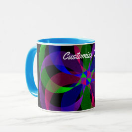 3D 2D Geometric Hybrid Coffee Tasse