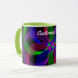 3D 2D Geometric Hybrid Coffee Tasse