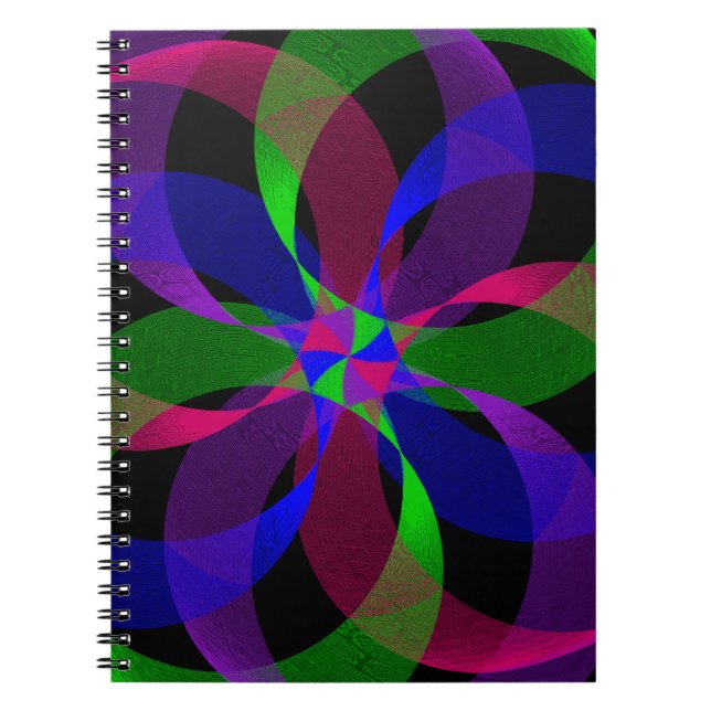 3D 2D Geometrisches Hybrid-Spiralheft Notizblock (Vorderseite)