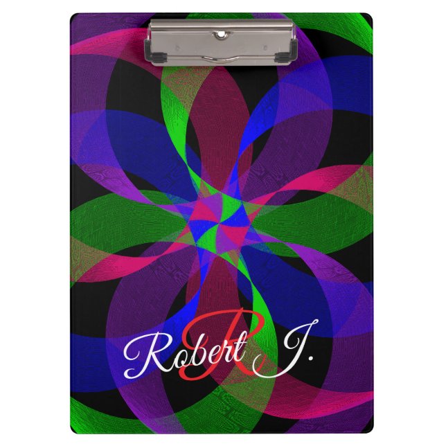 3D 2D Hybrid Geometric Clipboard Klemmbrett (Vorderseite)