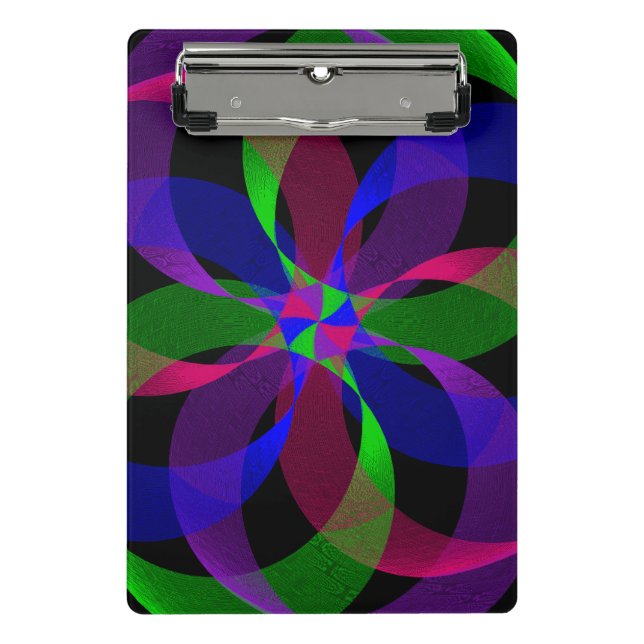 3D 2D Hybrid Geometric Mini Clipboard Mini Klemmbrett (Vorderseite)