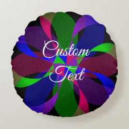 3D 2D Hybrid geometrische Rundkissen Rundes Kissen