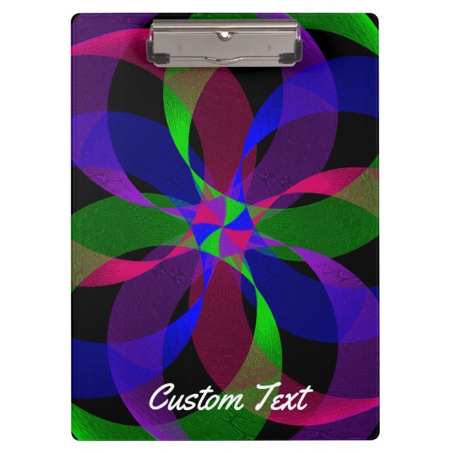 3D 2D Hybrid Geometrische Zwischenablage Klemmbrett (Vorderseite)