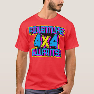 3D 3 Dimensional Retro 80x27s Racing 4x4 Abenteuer T-Shirt