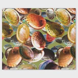 3D Abalone Colorful Seashell Geschenkpapier