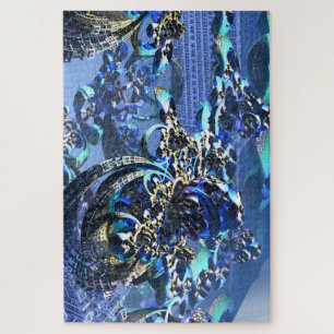 3D-Abbildung eines komplexen Fraktals Puzzle