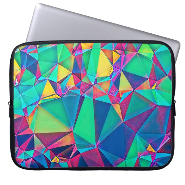 3D-Abbildung. Trendy abstrakter Hintergrund. Farbe Laptopschutzhülle (Vorderseite)