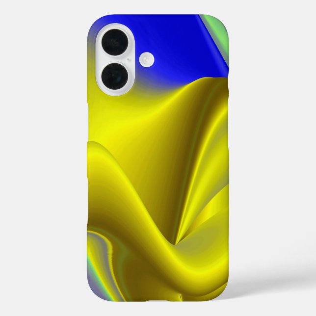 3D Abstrakt in Gelbblau Case-Mate iPhone Hülle (Rückseite)