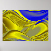 3D Abstrakt in Gelbblau