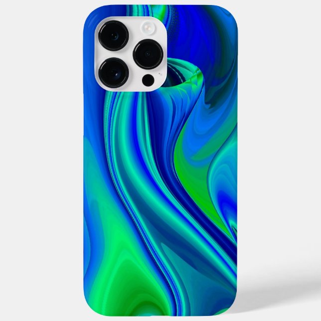 3D Abstrakt in grün blau lila Case-Mate iPhone Hülle (Rückseite)