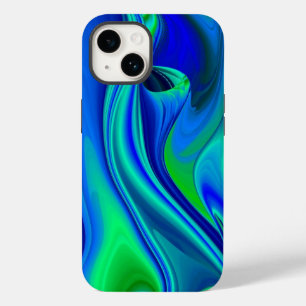 3D Abstrakt in grün blau lila Case-Mate iPhone 14 Hülle