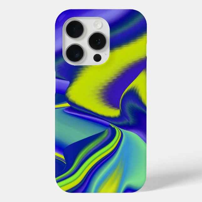 3D Abstrakt in grün blau lila Case-Mate iPhone Hülle (Rückseite)