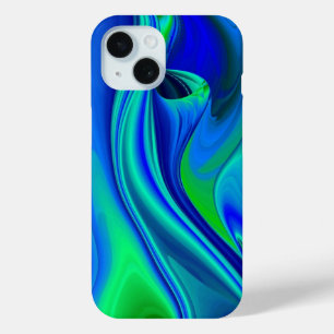 3D Abstrakt in grün blau lila Case-Mate iPhone Hülle