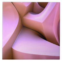 3D abstrakt rosa Kachel