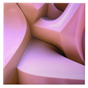 3D abstrakt rosa Kachel