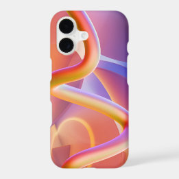 3D Abstrakte Irisierende Welle Rosa