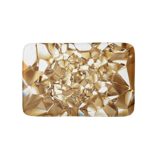3D-abstrakte Kristall-Goldstruktur. Badematte (Vorderseite)
