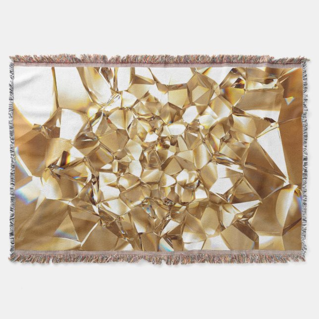 3D-abstrakte Kristall-Goldstruktur. Decke (Vorderseite)