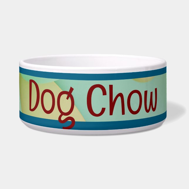 3D-Abstrakte Pet-Box mit DOG CHOW-Text Napf (Vorderseite)