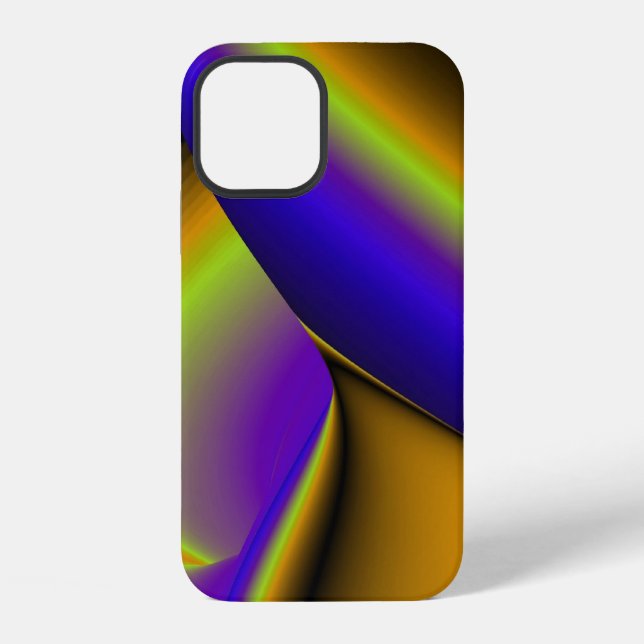 3D Abstrakte Regenbogenkunst iPhone Hülle (Rückseite)