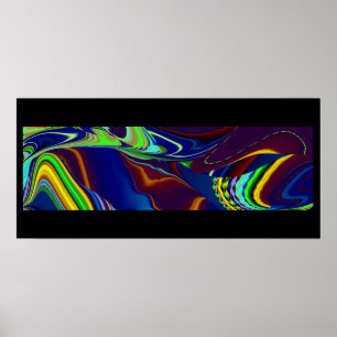 3D Abstrakte Regenbogenkunst Poster