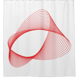 3D abstrakte rote Form Duschvorhang
