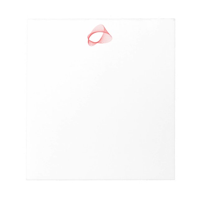 3D abstrakte rote Form Notizblock (Vorderseite)