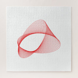 3D abstrakte rote Form Puzzle