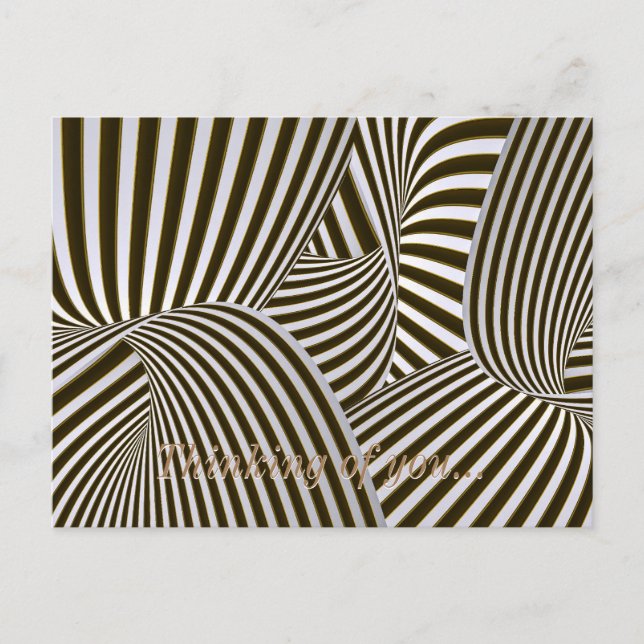3D Abstraktes Denken Sie an Ihre Postkarte (Vorderseite)