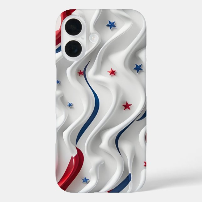3D American Flag Design Case-Mate iPhone Hülle (Rückseite)