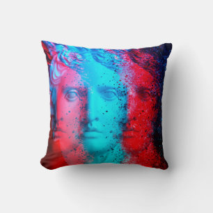3D-Anaglyphen-Effekt. Covid-Mutanten. David Apollo Kissen