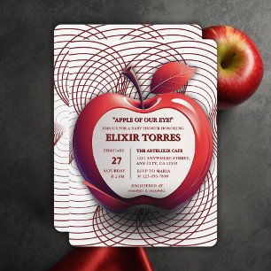 3D-Apfel unserer geometrischen Babydusche der Auge Einladung