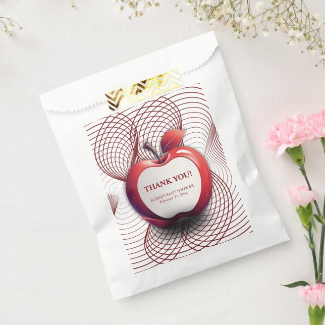 3D-Apfel unserer geometrischen Babydusche der Auge Geschenktütchen (Versiegelt)